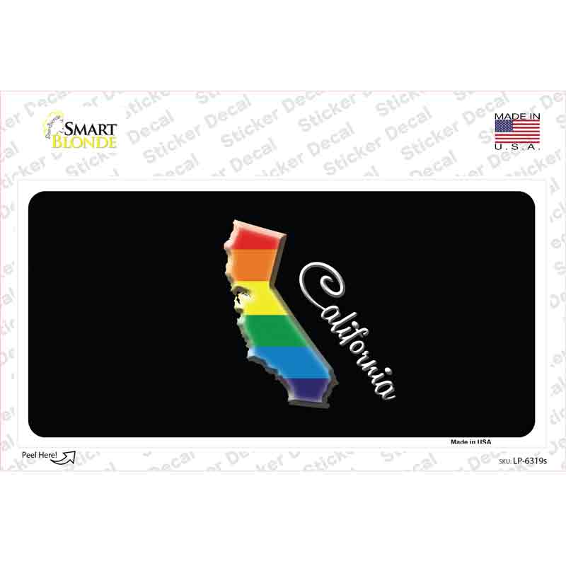 California Rainbow Novelty Sticker Decal Small