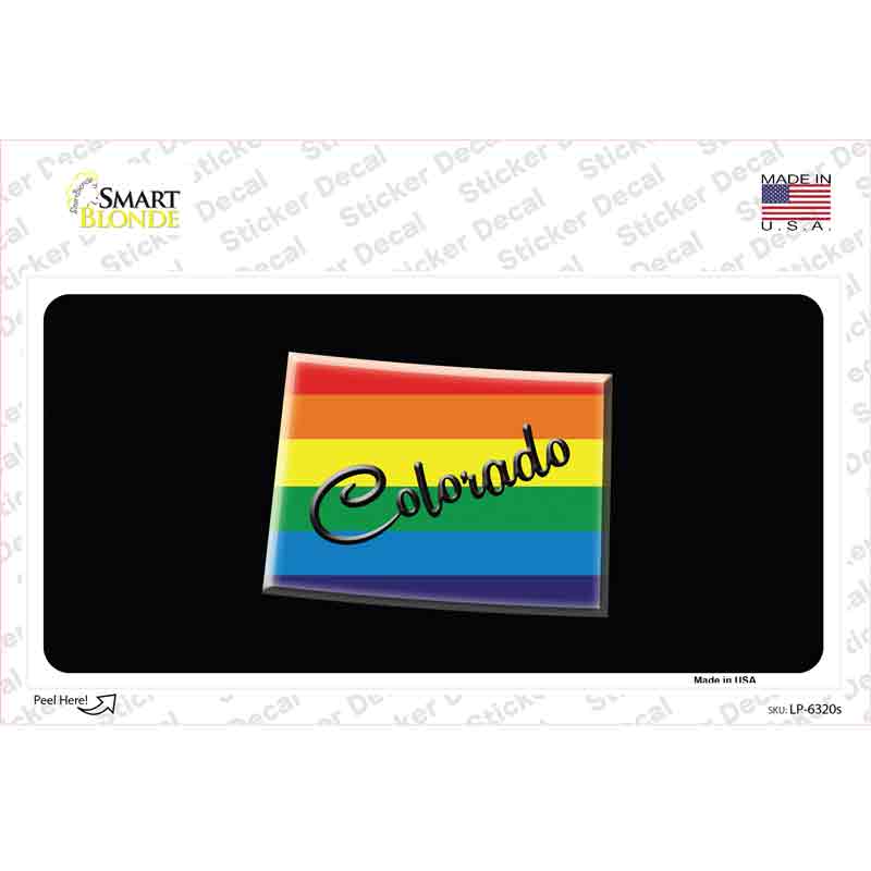 Colorado Rainbow Novelty Sticker Decal Small