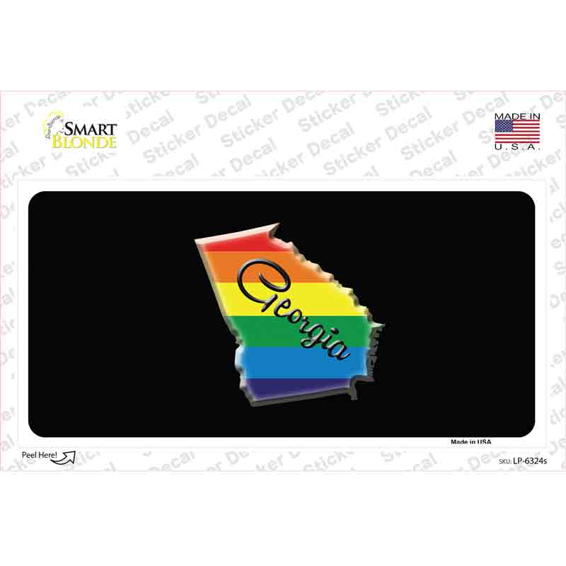 Georgia Rainbow Novelty Sticker Decal Small