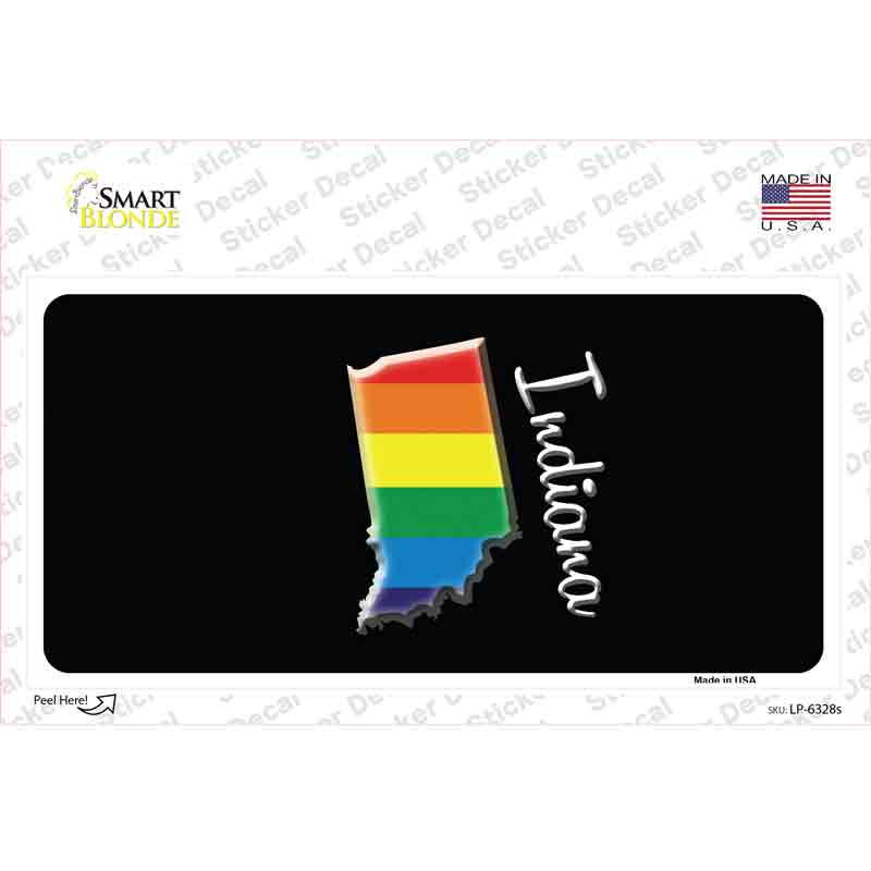 Indiana Rainbow Novelty Sticker Decal Small