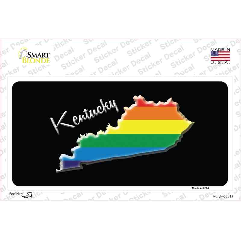 Kentucky Rainbow Novelty Sticker Decal Small