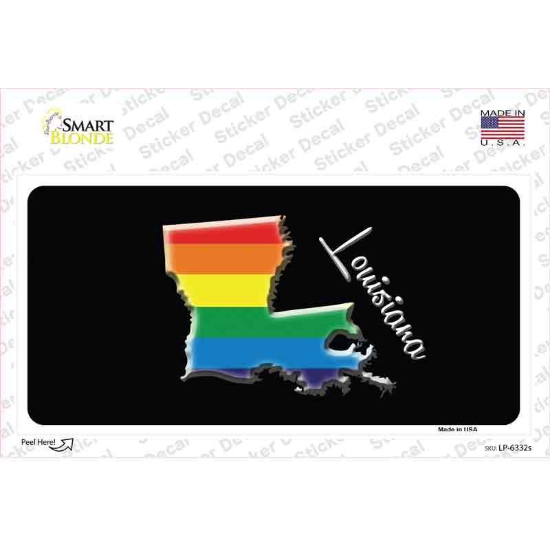 Louisiana Rainbow Novelty Sticker Decal Small