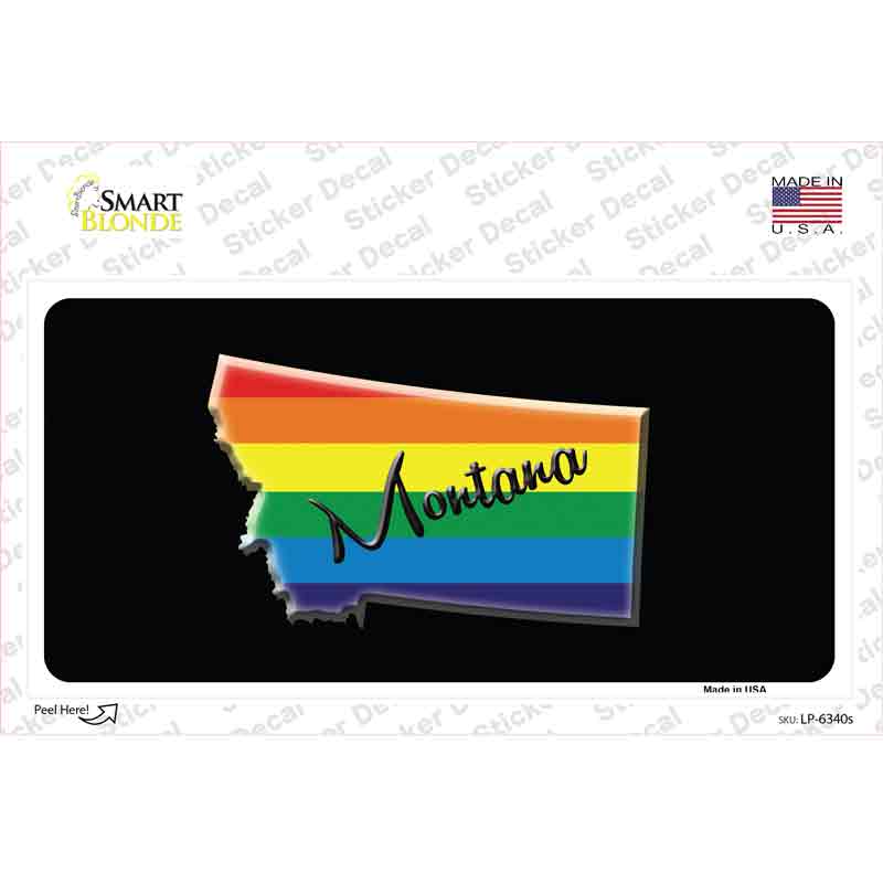 Montana Rainbow Novelty Sticker Decal Small