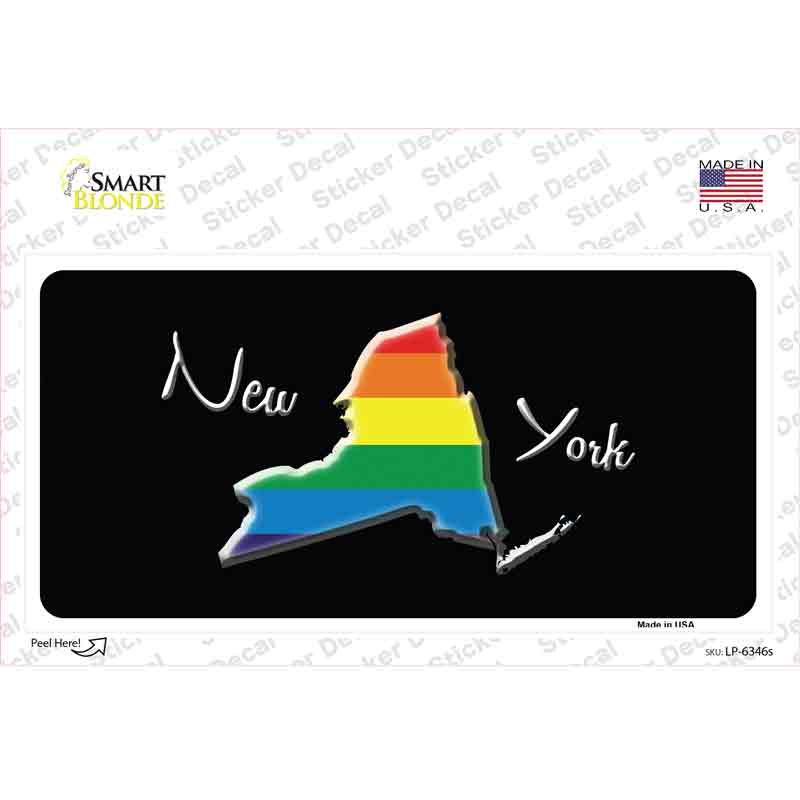 New York Rainbow Novelty Sticker Decal Small