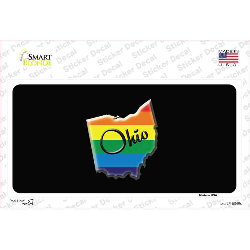 Ohio Rainbow Novelty Sticker Decal Small