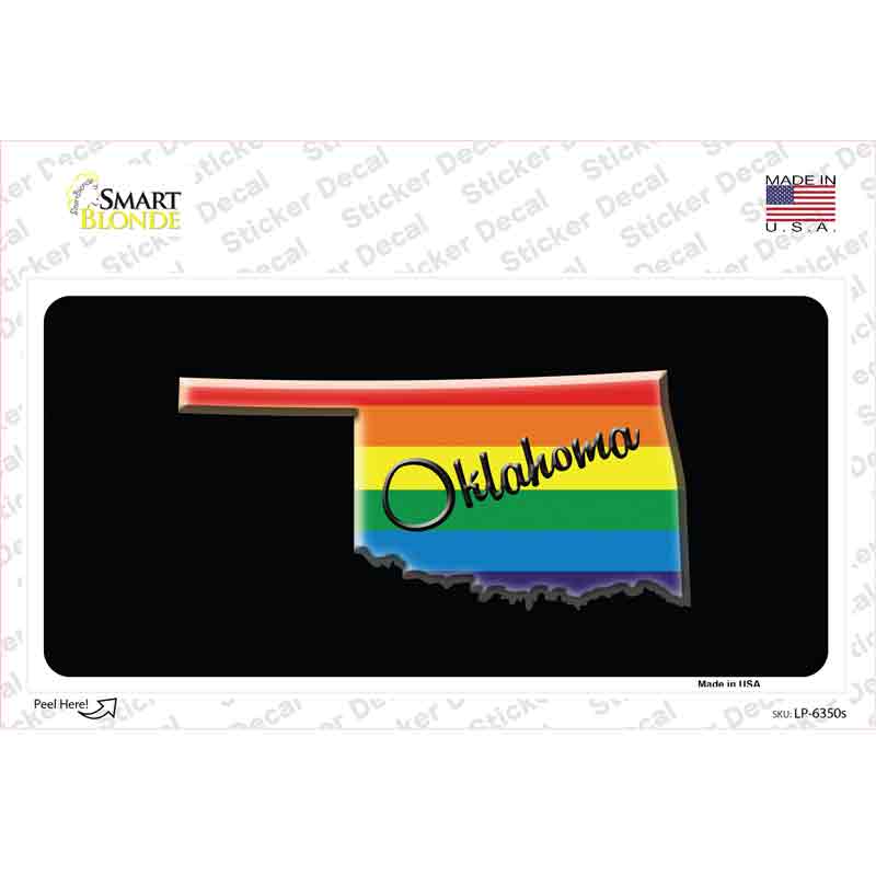 Oklahoma Rainbow Novelty Sticker Decal Small