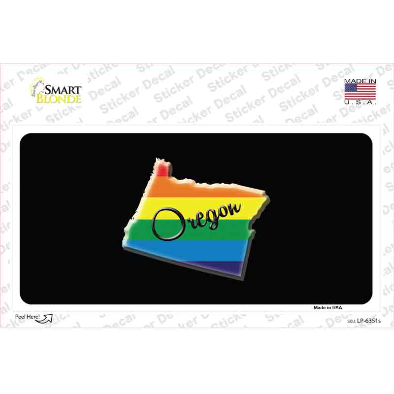 Oregon Rainbow Novelty Sticker Decal Small