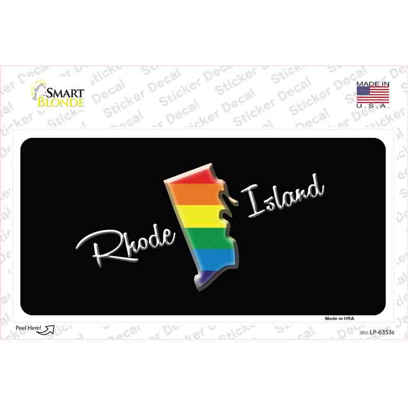 Rhode Island Rainbow Novelty Sticker Decal Small