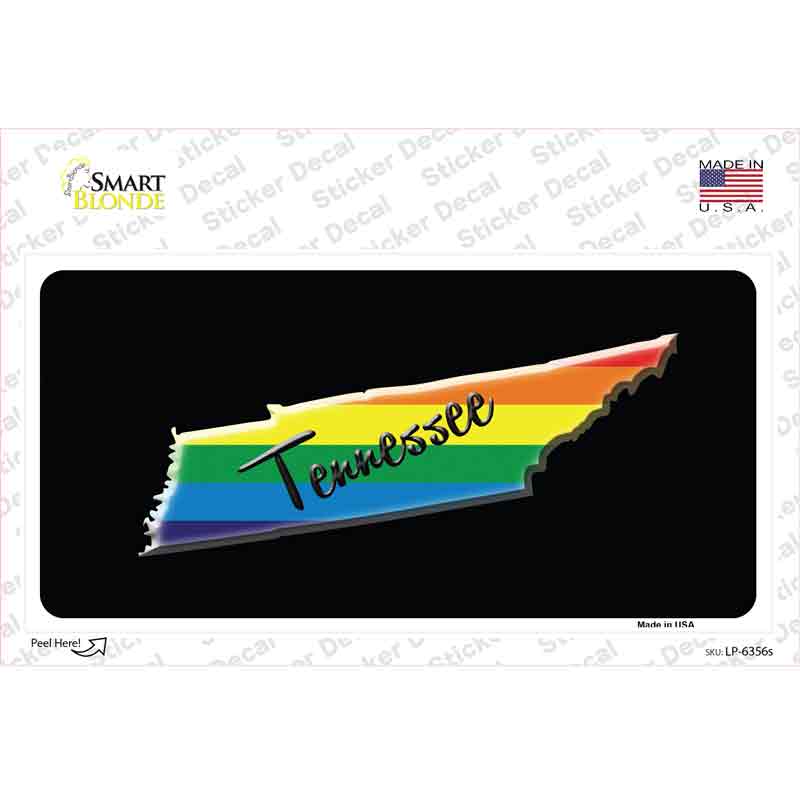 Tennessee Rainbow Novelty Sticker Decal Small