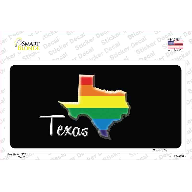 Texas Rainbow Novelty Sticker Decal Small