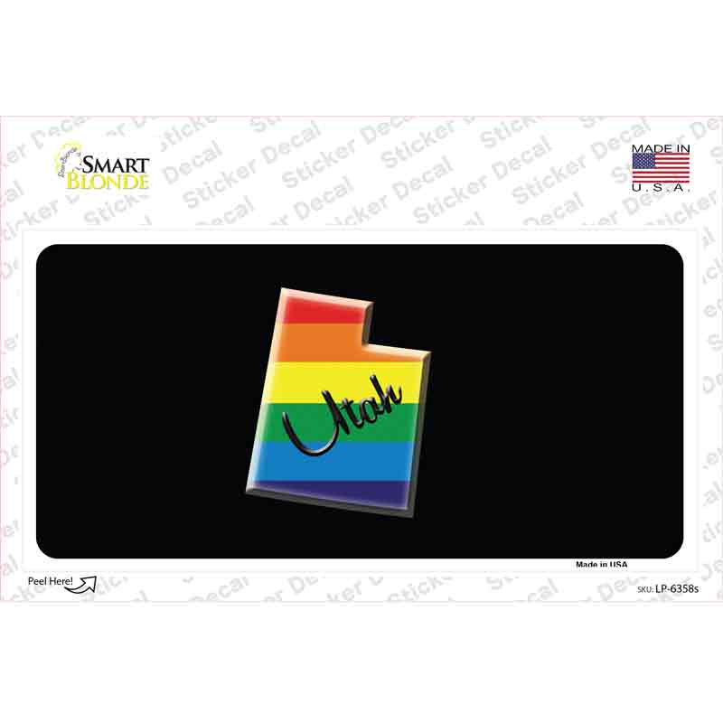 Utah Rainbow Novelty Sticker Decal Small