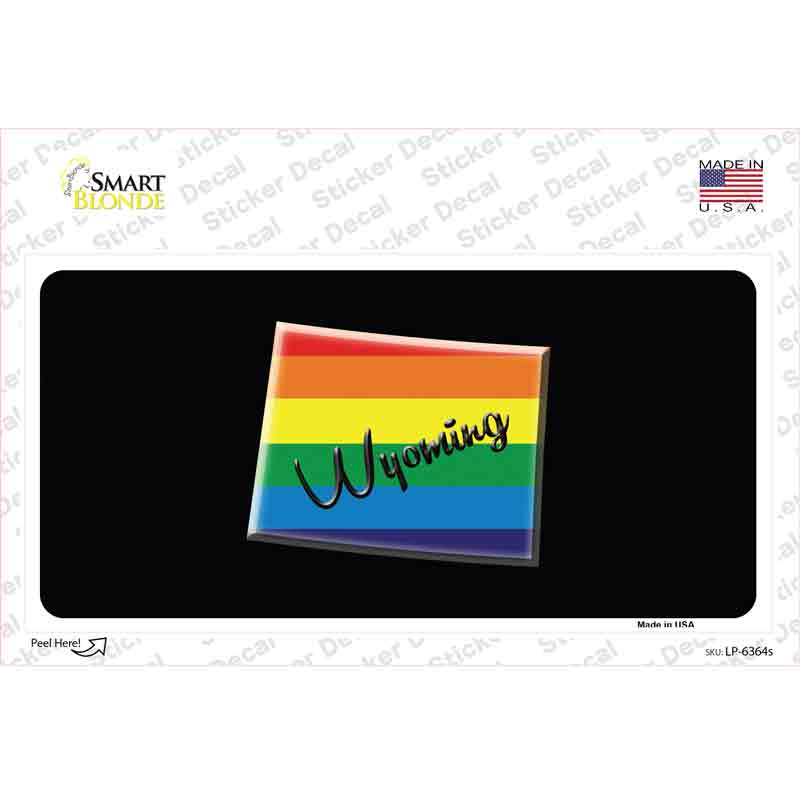 Wyoming Rainbow Novelty Sticker Decal Small