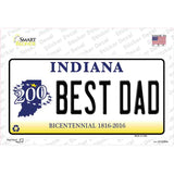 Best Dad Indiana Bacnkground Novelty Sticker Decal Small