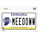 Meeooww Indiana Novelty Sticker Decal Small