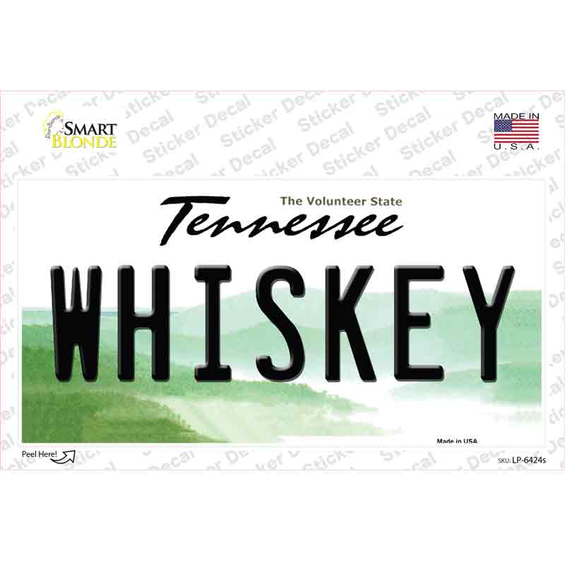 Whiskey Tennessee Novelty Sticker Decal Small