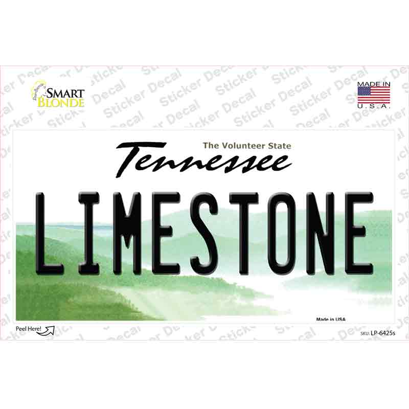 Limestone Tennessee Novelty Sticker Decal Small