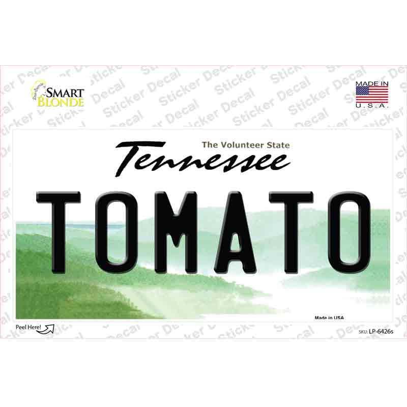 Tomato Tennessee Novelty Sticker Decal Small