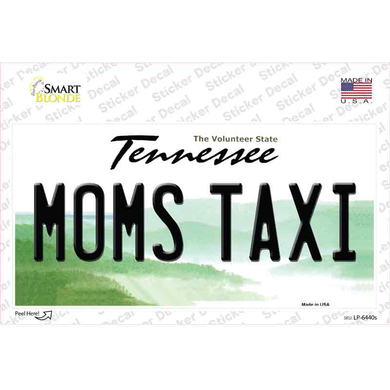 Moms Taxi Tennessee Novelty Sticker Decal Small