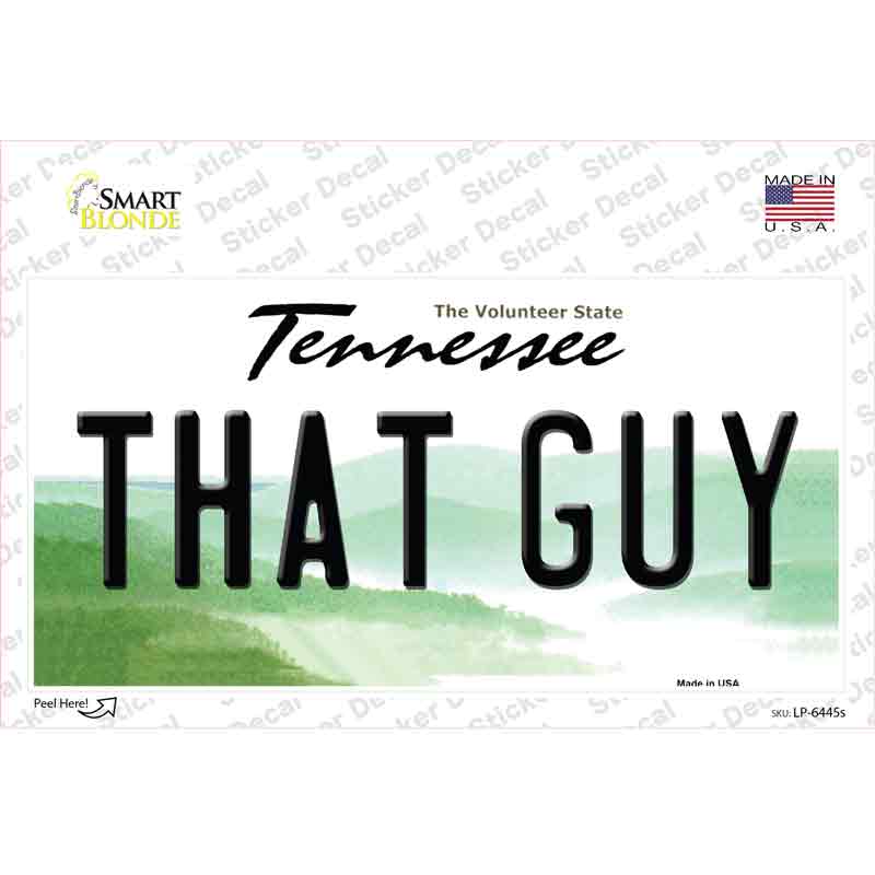 That Guy Tennessee Novelty Sticker Decal Small