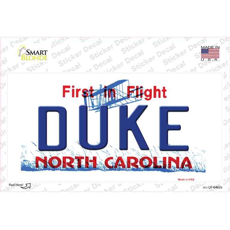 Duke North Carolina Novelty Sticker Decal Small