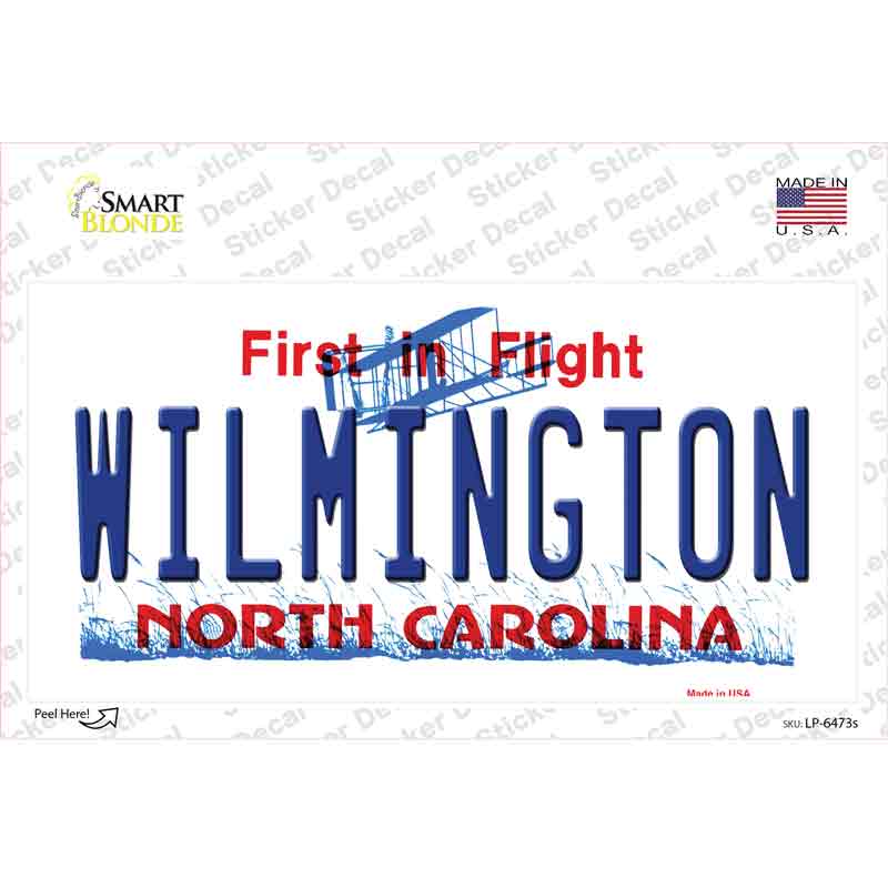 Wilmington North Carolina Novelty Sticker Decal Small