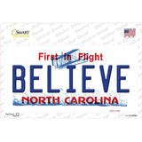 Believe North Carolina Novelty Sticker Decal Small