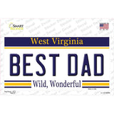 Best Dad West Virginia Novelty Sticker Decal Small