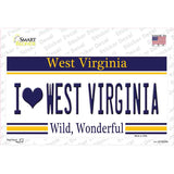 I Love West Virginia Novelty Sticker Decal Small