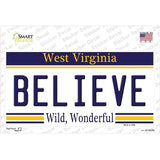 Believe West Virginia Novelty Sticker Decal Small