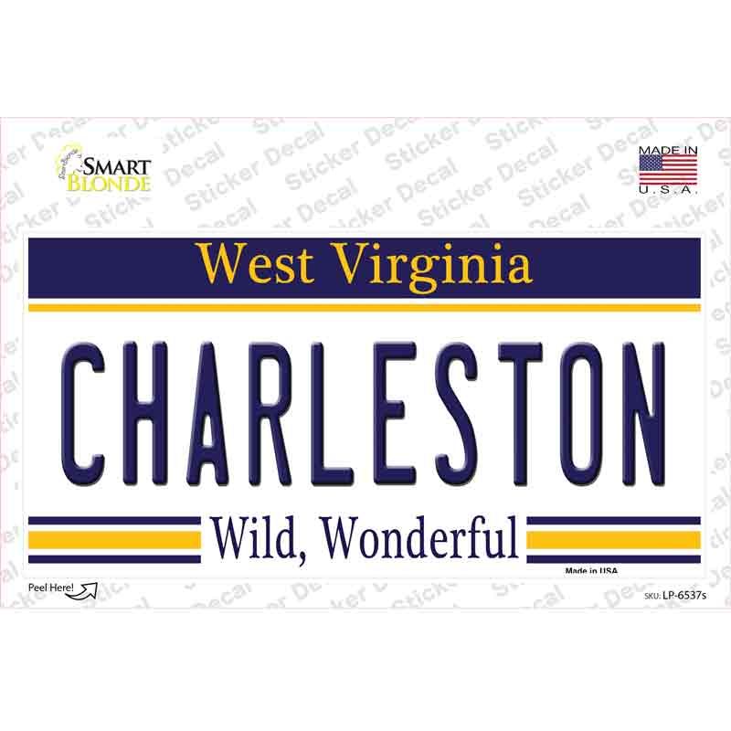 Charleston West Virginia Novelty Sticker Decal Small