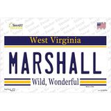 Marshall West Virginia Novelty Sticker Decal Small