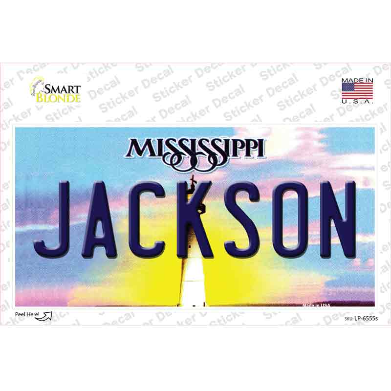 Jackson Mississippi Novelty Sticker Decal Small