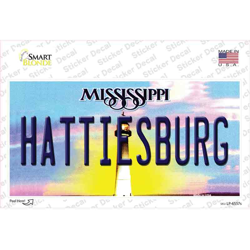 Hattiesburg Mississippi Novelty Sticker Decal Small