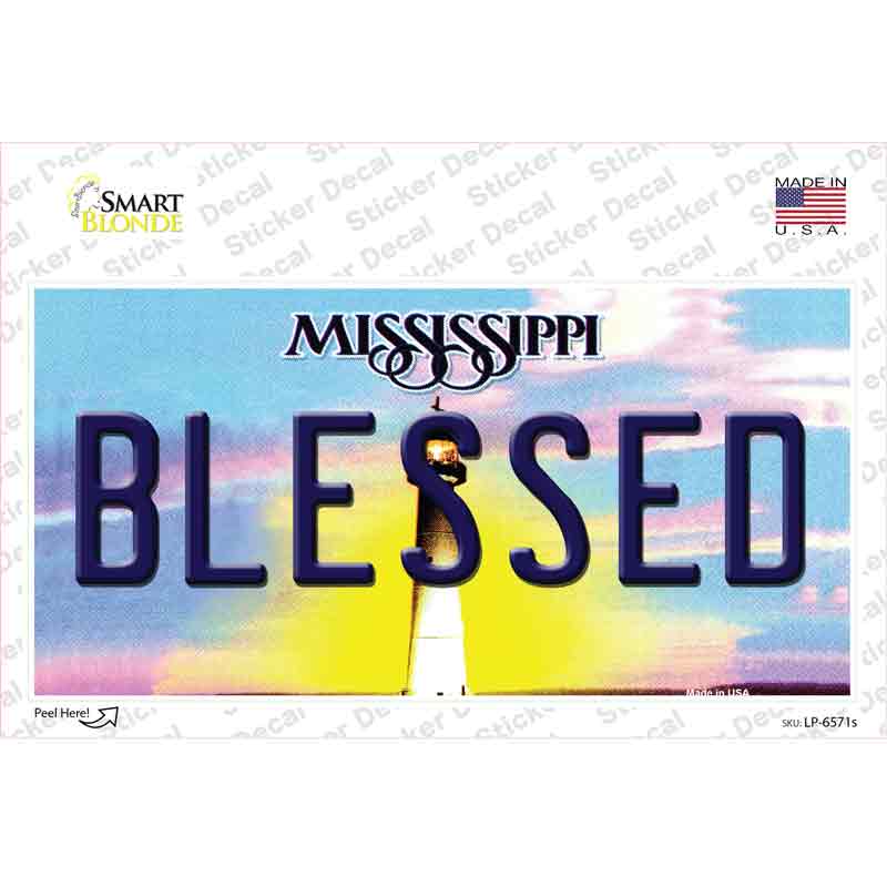 Blessed Mississippi Novelty Sticker Decal Small