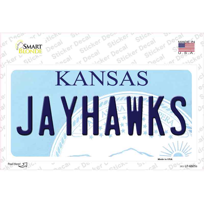 Jayhawks Kansas Novelty Sticker Decal Small