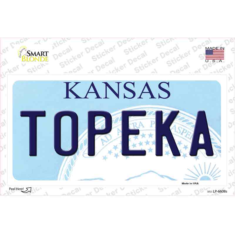 Topeka Kansas Novelty Sticker Decal Small