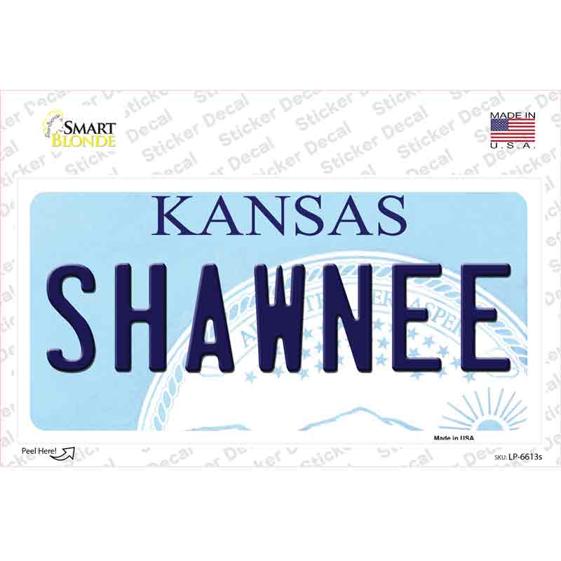 Shawnee Kansas Novelty Sticker Decal Small