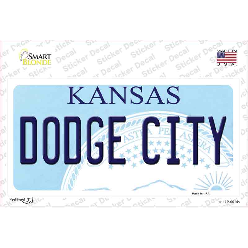 Dodge City Kansas Novelty Sticker Decal