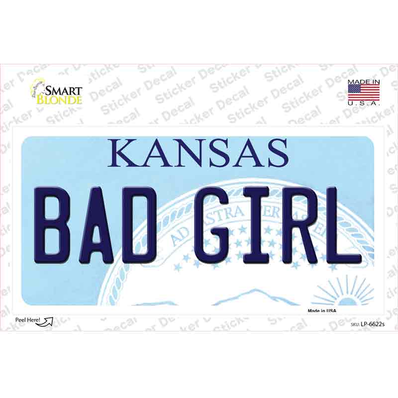 Bad Girl Kansas Novelty Sticker Decal Small