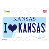 I Love Kansas Novelty Sticker Decal Small