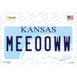 Meeooww Kansas Novelty Sticker Decal Small