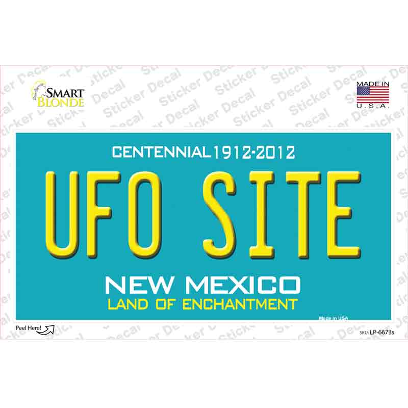 UFO Site New Mexico Novelty Sticker Decal Small