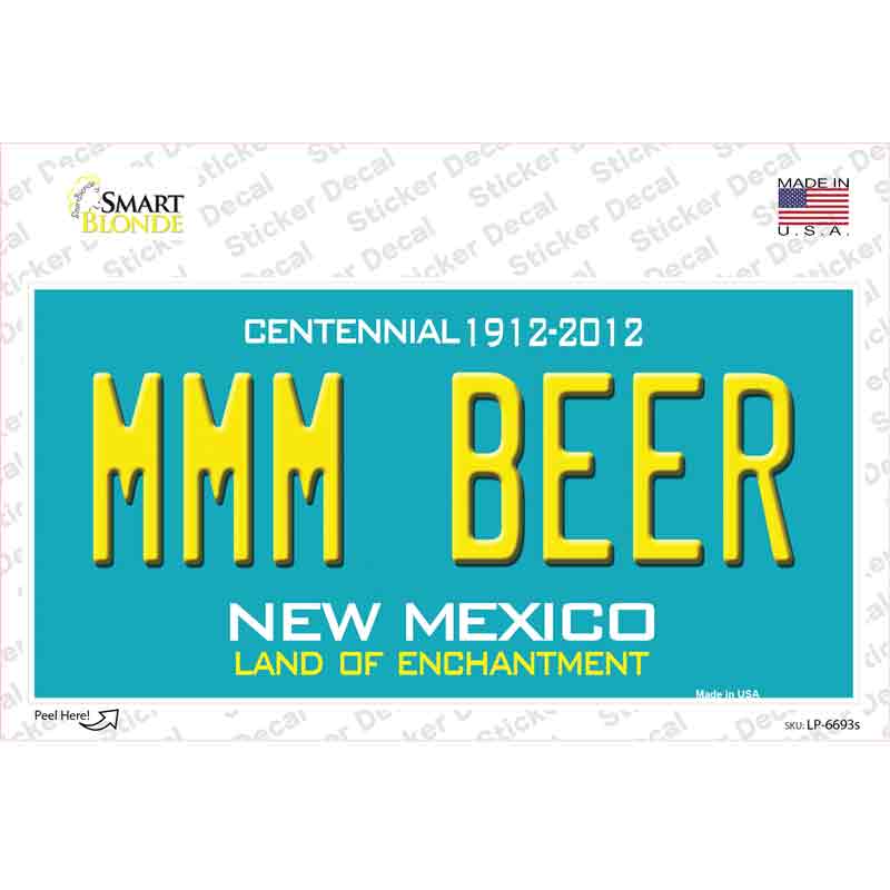 MMM Beer New Mexico Novelty Sticker Decal Small