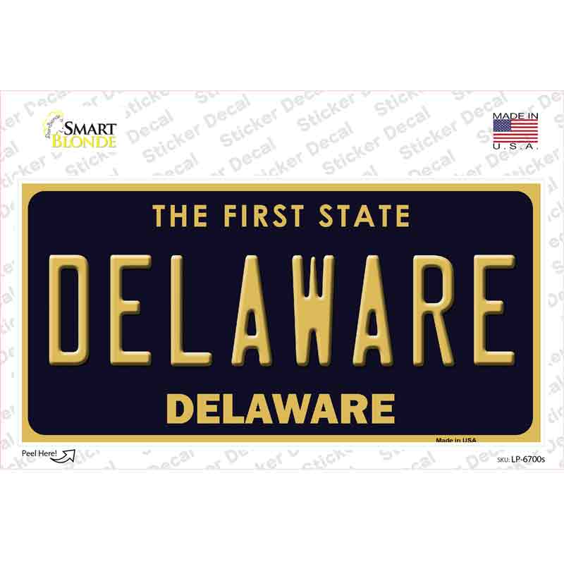 Delaware Novelty Sticker Decal Small