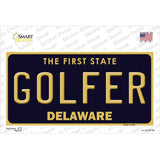 Golfer Delaware Novelty Sticker Decal Small