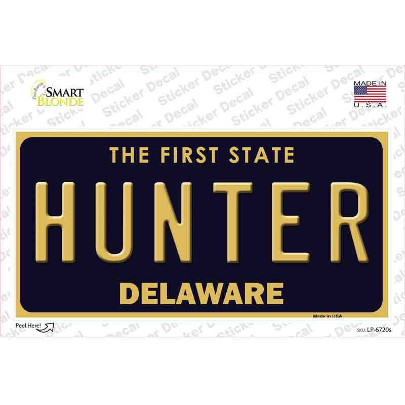 Hunter Delaware Novelty Sticker Decal Small