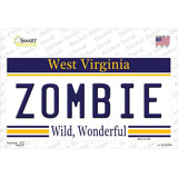 Zombie West Virginia Novelty Sticker Decal Small