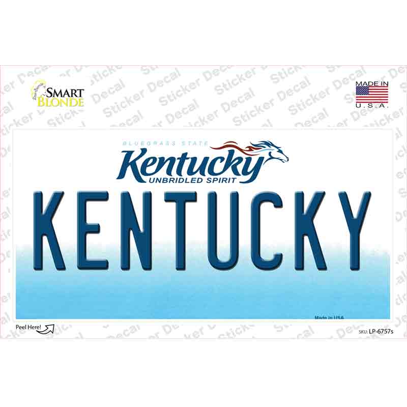 Kentucky Novelty Sticker Decal Small