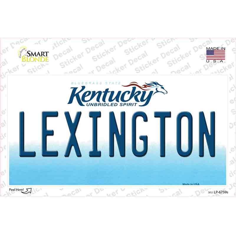 Lexington Kentucky Novelty Sticker Decal Small