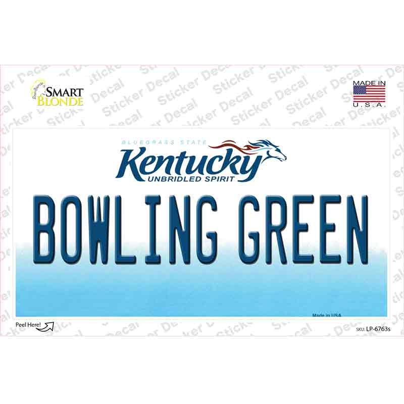 Bowling Green Kentucky Novelty Sticker Decal Small